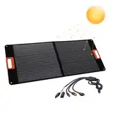Technaxx Solarpanel Faltbar 100W TX-206 für Outdoor, Camping, Balkon usw, Tragbares monokristallines Solarladegerät für alle gängigen Power stations mit USB-A/USB-C/XT60/DC7909/MC4/Anderson Ausgänge