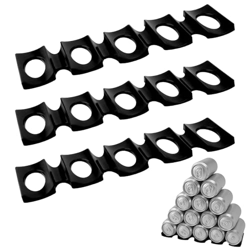 Maxmoc Flaschenhalter Kühlschrank Set, 2 Stück rutschfeste Silikon Kühlschrank Flaschenhalter, Faltbare Stapelbar, Hält 15 Flaschen, für Küche Pantry Cabinet Bier Halter (Schwarz)