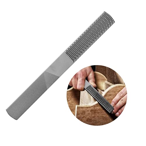 4-in-1 Halbrunde flache Raspel, Karbonstahl, Handraspelfeilen zum Formen von Holz, Leder, Kunststoff, Metall, Holzschnitzfeilen für Tischler, 20,3 cm