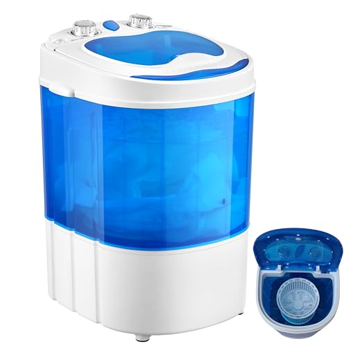 Mini Waschmaschine mit Schleuder Waschautomat bis 3 KG 2 Kammern Schleuderkammer bis 1 Kg Reisewaschmaschine Camping Mobile Waschmaschine Toploader Miniwaschmaschine