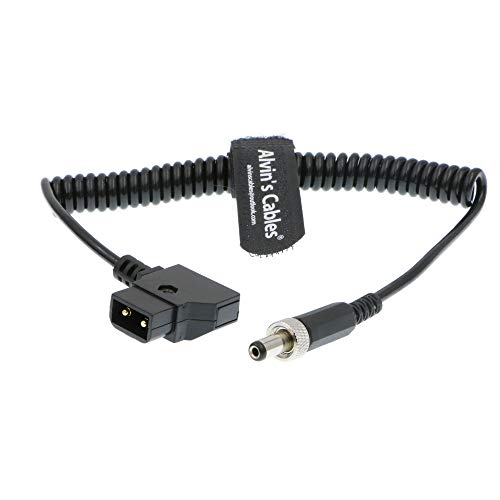 Alvin's Cables D-Tap auf DC 5.5 2.1 Verriegeln Stromkabel Spiralkabel für Atomos Monitor Videogeräte PIX-E7 PIX-E5 7 Touchscreen Display Hollyland Mars 400s