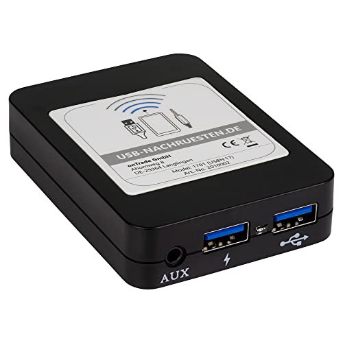 Bluetooth Adapter 1701 mit Freisprecheinrichtung | Musik im Auto | für Autoradios von VW Audi Skoda Seat | mit Funktion Handy Laden