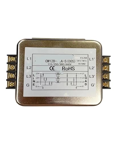 Dreiphasiger 380-VAC-Dreileiter-Netzfilter CW12B-30A-S 10 20 40A-Klemmenblock(CW12B-20A-S 005 20A 380VAC)