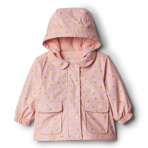 Amazon Essentials x Sofia Grainge Baby Mädchen Wasserabweisende Regenjacke, Hellrosa Giraffe, 12 Monate