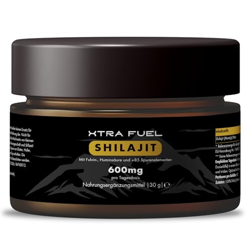Shilajit Harz Original - 100% reines Himalaya Mumijo Shilajit (hochdosiert), 600mg pro Tagesdosis, reich an Fulvin- und Huminsäure, 85+ Mineralien, ohne Zusätze - vegan & geprüft, 50 Portionen (30g)