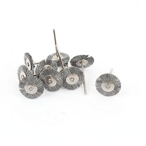 sourcing map 2,3 mm Schaft 25 mm Scheibenbürste Polieren Polieren Rotary Werkzeug 11 pcs de