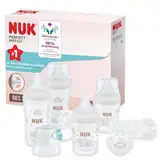 NUK Perfect Match Perfect Start Babyflaschenset | Ab 0 Monate | Passt sich dem Baby an | 4 Anti-Colic-Babyflaschen, Schnuller, Flaschenbürste und mehr | BPA-frei | 7 Stück