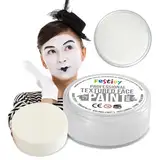 Festicy Profi Theaterschminke Weiß, 20g, inkl. Schwamm | Halloween Schminke 2024 & Karneval | EN 71-3 & Reach Zertifiziert | Kinderschminke für mind 30 Gesichter I Vampir, Geist, Clown, Face paint