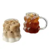 Marooma 2-teiliges Kreatives Glasbecher-Set, Niedliches Cocktailgläser-Set, Eiskaffeetasse, Tassen, Trinkgläser in Traubenform, Niedliche Blasengläser für Saft, Cocktails, Küche,