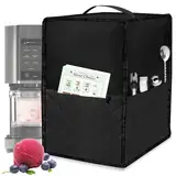 GOEDCH Eiscrememaschine Staubschutz: 43 x 28 x 27,5 cm Eismaschine Abdeckung, Ice Cream Maker Aufbewahrungstasche, für Ninja Creami NC501EU, NC301EU, NC299EU, Ninja Eismaschine Zubehör, Schwarz