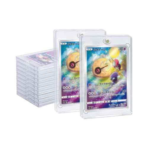 Wigearss 10 Stück 35PT Magnetischer Kartenhalter UV-Schutz-Transparent Karten Rahmen Kartenhüllen Schutzhüllen für Pokemon, Magic, Yugioh, Sportkarten Sammlung