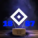 Hamburger SV HSV LED Licht 1887" Deko Lampe Fanartikel + FanEmotion Flaschenöffner