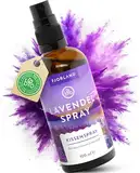 FJORLAND® Lavendelspray Kissenspray [BIO-LAVENDELÖL] - 100 ml - Spray mit echtem, Raumspray Lavendel naturreinem Lavendelöl Lavandula Angustifolia