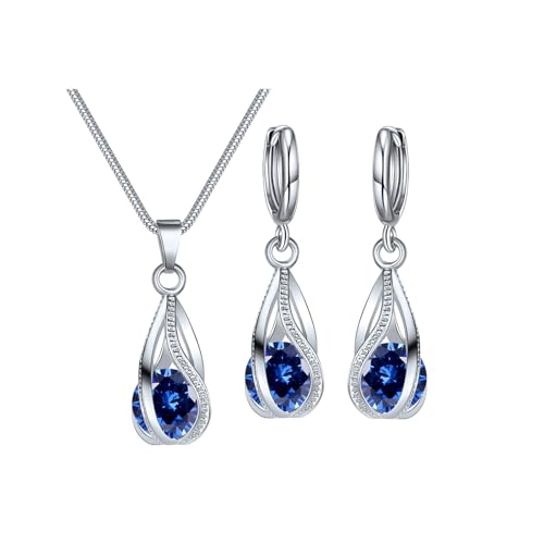 meine bestellungen anzeigen Schmuckset Silber 925 Damen 1 euro artikel Halskette Damen Ohrringe Silber Schmuck Geburtstags Muttertags Geschenk für Frauen Mama