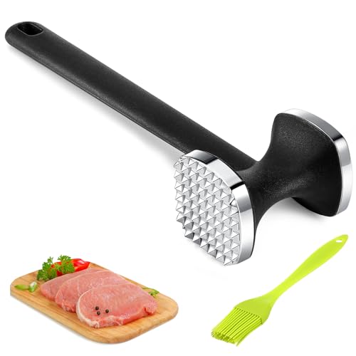 Mkitnvy Fleischklopfer, Fleischhammer, Doppelseitiger Fleischklopfer, Schnitzelklopfer, Meat Tenderizer für Steak, Schnitzel, Rindfleisch, Huhn, Schwein, Spülmaschinengeeignet