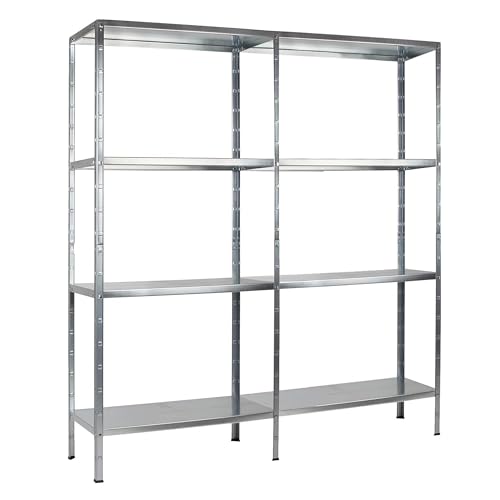 SCHULTE Regalwelt | Steckregal - Metallregal 180 x 160 x 40 cm | Kellerregal - Lagerregal | 520 KG Belastung | Regal Metall - Regalsystem - Buchregal - Regale für Kellerraum | Made in Germany