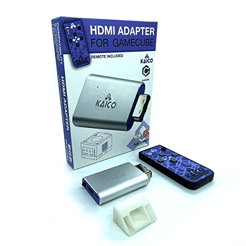 Gamecube HDMI Adapter für Original Nintendo Gamecube mit GCVideo Software - Unterstützt 2-Fach Zeilenverdoppler - Fernbedienung im Lieferumfang - Einfache Gamecube HDMI Plug & Play Lösung von Kaico