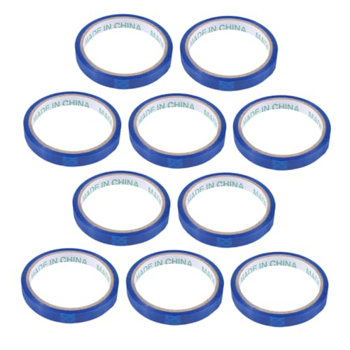 SOPOTUTU 10 Rollen Dichtungsband Verschlussbänder Für Gemüsebeutel Fleischverpackungsmaterial Abdichtband Packband Zum Nachfüllen Verpackungsdichtbänder Schutzband Wickelband Blau Bopp