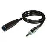 tomzz Audio Autoradio Antennen Verlängerung KFZ Auto FM UKW Kabel DIN Stecker auf DIN Buchse Kupplung Antennenkabel (Kompakt, 0,5m)