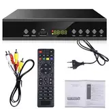 Kabel Receiver DVB-T2, Digital FullHD TV Receiver H.264 mit Fernbedienung und Kabel (USB/HDMI/AV/TV-Schnittstelle/Audio), Kabelreceiver für Kabelfernsehen Geeignet für alle Kabelanbiete