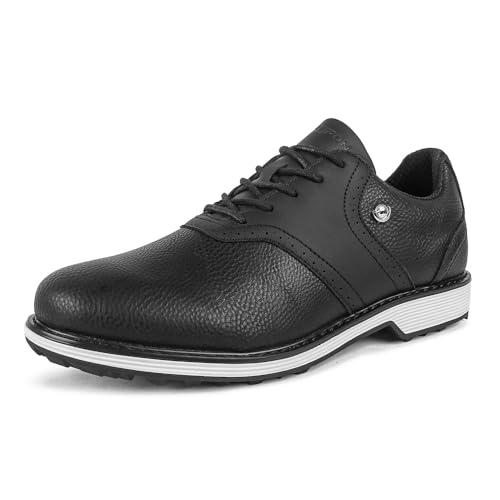 Adoff Herren Golfschuhe sind wasserdicht, Abriebfest und rutschfest Golfschuhe Herren Drehschnalle …