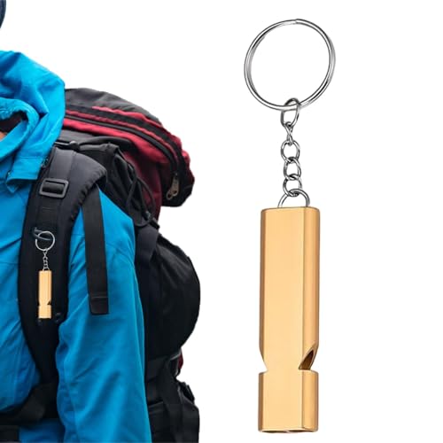 Doppel -Rohr -Pfeife - vollständig aus Aluminiumlegierung Noopel Double Rohres | Ernener Verteidigung und Haustierkommandos spfeifen mit Lanyard | Wanderrucksack -Sport -Multifunktional -Sign