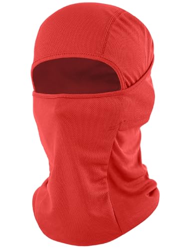 fuinloth Sturmhaube, Skimaske Balaclava, Motorrad Fahrrad gesichtshaube für Herren/Damen Rot