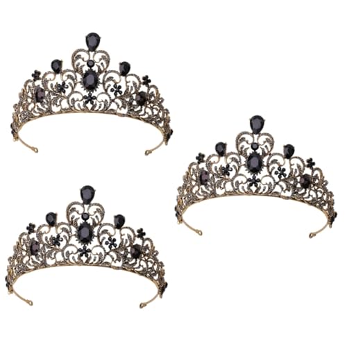 FOMIYES 3 Stück Strass Kronen Haarschmuck Für Frauen Braut Tiara Legierungs Tiara Strass Stirnband