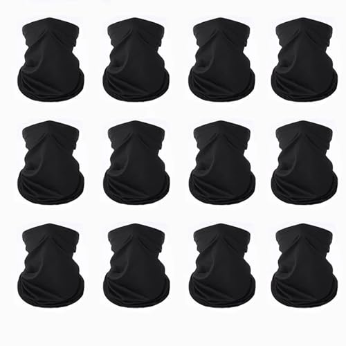 XINGNA 12 Stück Multifunktionstuch Schlauchschal, Winddicht Winter Loop Schal Herren & Damen Ski Maske Warmer Scarf, Neckwarmer Halstuch Herren für Outdoor Skifahren Motorrad Laufen Radfahren