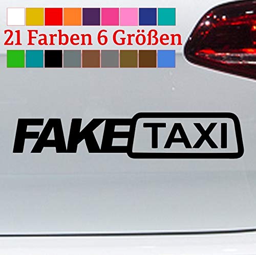 generisch Fake Taxi Aufkleber JDM OEM Tuning Sticker Decal Cabs Mietauto Mietwagen Drift in 6 Größen und 21 Farben