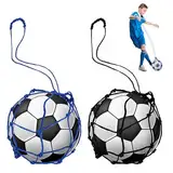 Jeffdad 2 Stück Fußball Kick Trainer Fußballnetz, Kicker Ballnetz Net Tasche Solo Soccer Kick Praxis Trainingshilfe Fußball Rückkehr Trainer Netz für Kinder Jugendliche Erwachsene Kickübungen