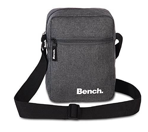 Bench Unisex Umhängetasche - Schultertasche für Damen und Herren, Handtasche, Messenger Bag, Crossbody-Tasche, Hüfttasche, Ideal für Alltag und Reisen, dunkelgrau, 23 x 17 x 8 cm