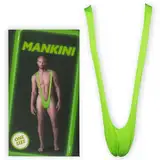 Lustiger Party Herrenbadeanzug 'Mankini' - Der Hochgeschnittene Herren-Slip für Mutige - Einheitsgröße (DE/NL/SE/PL, Alphanumerisch, Einheitsgröße, Regular, Regular, Grün Klassik)