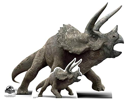 STAR CUTOUTS SC1287 Offizielle Jurassic World Triceratops Dinosaurier Party und Sammlerartikel 96 cm hoch, Einfarbig, Mehrfarbig, Regular