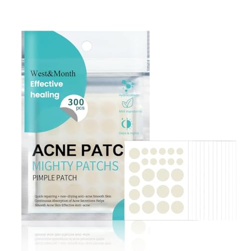 Pimple Patches 300 Stück,Unsichtbarer Concealeranti Pickel Patches,Leichtes,Atmungsaktives,Tag Und Nacht 2-In-1 Wasserdicht Absorptions Pickel Patch,Anti Pickel Patches Mit Teebaumöl Und Salicylsäure