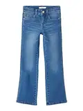 NAME IT Mädchen Nkfpolly Skinny Boot Jeans 1142-au Noos Hose, Dark Blue Denim, 134 EU