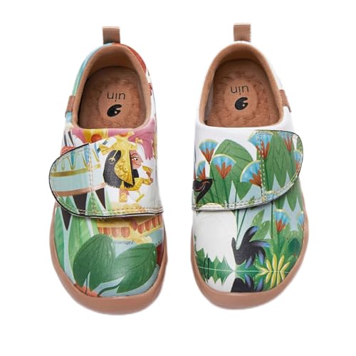 UIN Royal Queen Mädchen Jungen Lässige Wanderschuhe Slip On Schuhe Leicht Loafer Schuhe Reise Schuhe Segelschuhe Grün Unisex（25）