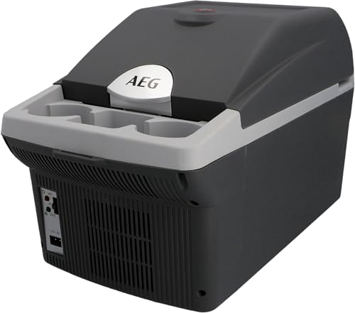 AEG Automotive Board-Bar BK 16 Thermoelektrische Kühl- und Warmhaltebox 16 Liter, 12 Volt für Auto und Steckdose, anschnallbar im PKW