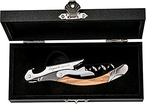 Laguiole Style de Vie Korkenzieher, Flaschenöffner mit Folienschneider, olivenholz