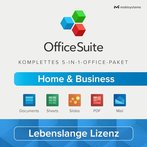 OfficeSuite Home & Business – Lebenslange Lizenz – Documents, Sheets, Slides, PDF, Mail & Calendar für 1 Windows PC