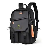 Wasserdichter Rucksack Herren Damen Schwarz – Robuster Rucksack mit Anti-Diebstahl-Reißverschluss, Viel Stauraum, Wasserabweisend und Pflegeleicht Ideal als Travel Backpack, Uni Rucksack Sportrucksack