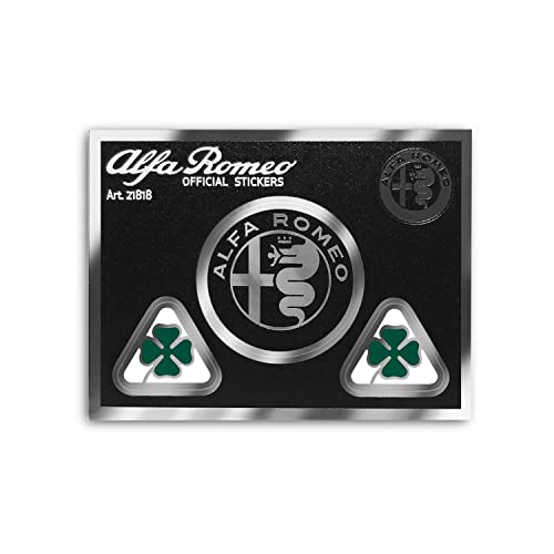 Alfa Romeo 21818 Aufkleber Quadrifoglio Verde für Auto Instrumententafel, 65 x 85 mm