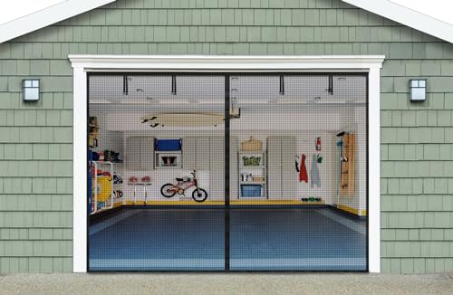 innhom Garagentorschutz, 1 Auto, 2,3 x 2,1 m, magnetische Garagentore für 1 Auto-Garagentor, Einzelner Garagentorschirm mit 36 Magneten, passend für Türen bis zu 243,8 x 213,4 cm, Schwarz