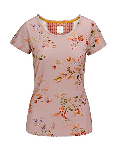 Pip Studio Kurzarm Top Tilly Kawai Flower | hell pink - XL