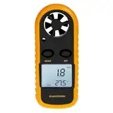 Bestgle digitaler windmesser handgeführter anemometer und windtemperatur messer mit led hintergrundbeleuchtung messung windgeschwindigkeit/temp ℃/℉ für windsurfen drachenfliegen segeln surfen angeln