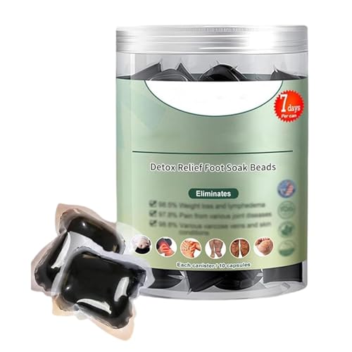 Fußsoak-Perlen für Reinigung und Entspannung | Natürliche Pediküre-Reinigungsperlen | Set mit 10 Fußreinigungsperlen für Pampering Fußpflege und Spa ExperiencePediküre Cleaning Soak Beads