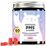 PMS Gummibärchen mit hochdosiertem Mönchspfeffer, Dong Quai, B6 - natürliche Unterstützung - hormonelle Balance bei Frauen, Zyklusregulierung - 60 Stück - Vegan - Bears with Benefits