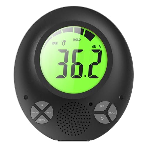 SWAREY Digital Dezibel Messgerät mit Aufzeichnung Alarm, Wandbehang Schallpegelmessgerät 35dB bis 135dB, Schallpegelmesser für Schulen Krankenhäuser Tempel Bibliotheken Theater