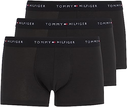 Tommy Hilfiger Herren Boxershorts Trunks Unterwäsche, Schwarz (Black/Black/Black), XXL