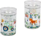 1 Glitzerbecher Traktor von Spiegelburg | Kinderbecher Traktor-Motiv | Kunststoffbecher mit Glitzer | Geschenkidee für Jungs ab 3 Jahr | Bauernhof Fans